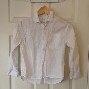 Zara Kids White Button-Down Shirt